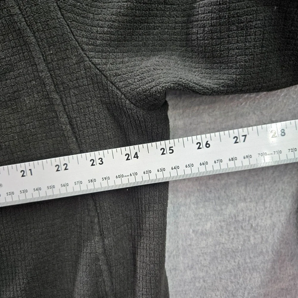 The North Face Men Jacket XL Gray Fleece Lined Logo Full Zip Mock Neck READ